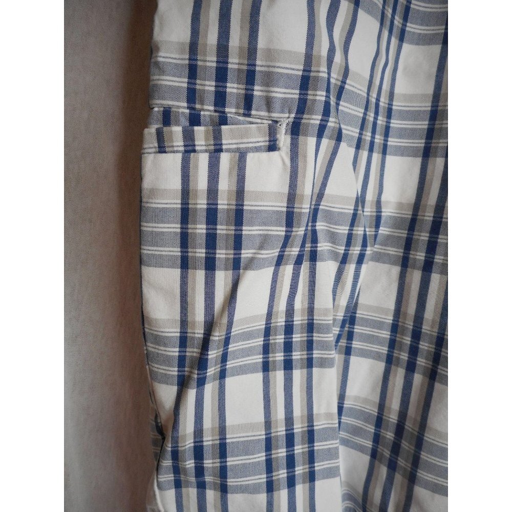 Dockers Mens  Blue Plaid Flat front Shorts - Picture 4 of 5